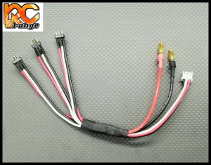 GL RACING PT0006 Cable de charge pour 3 packs lipo GL avec connecteur haut de gamme MINI Z