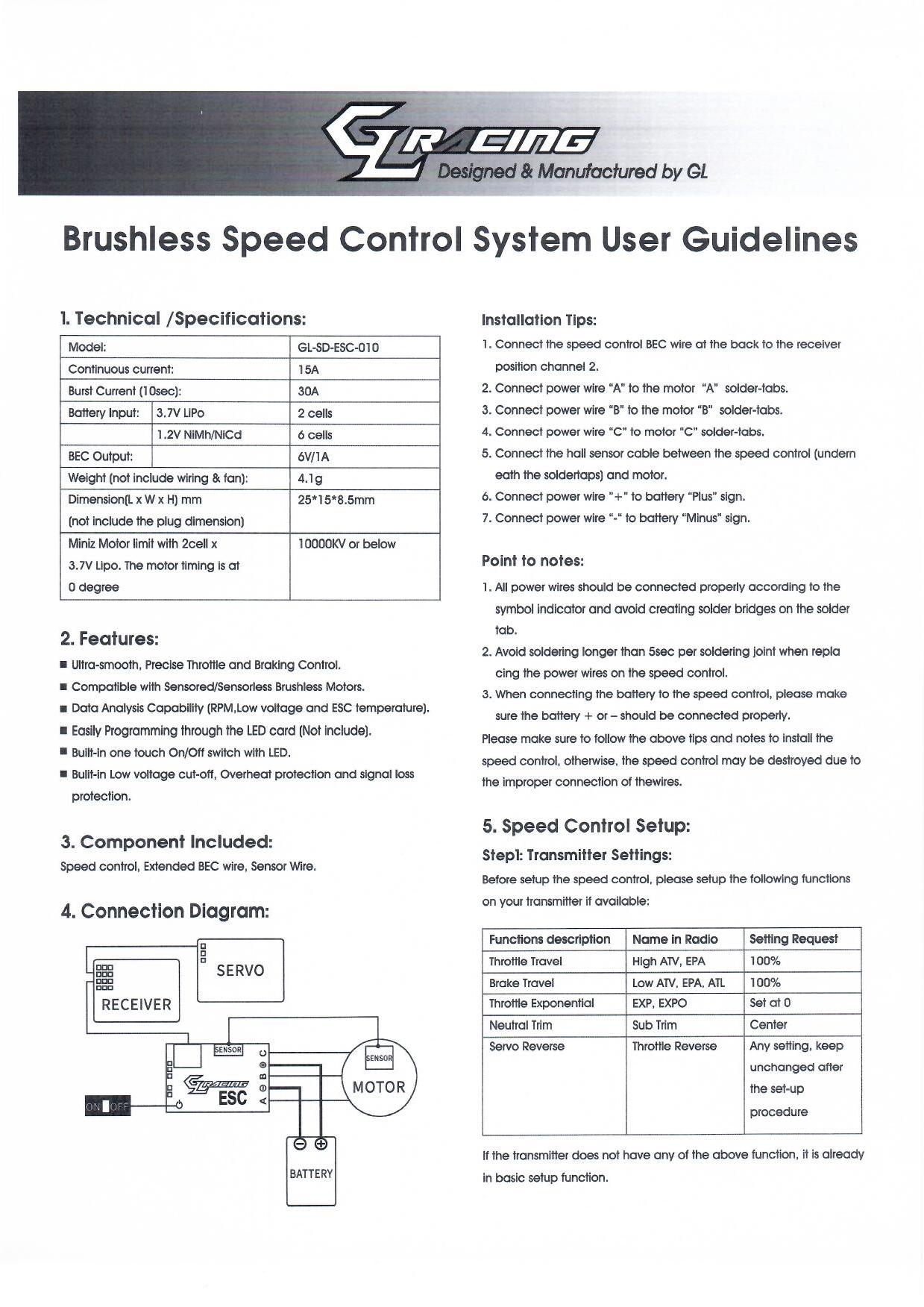 GL SD ESC 010 User Guideline 11