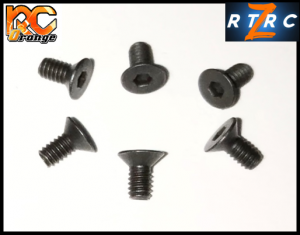 Kit de 6 vis de qualite 10.9 de couleur noire pour visser les flancs sur toutes les jantes RTRC. RT042