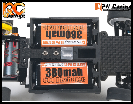 RC ORANGE PN RACING MINI Z 700380 PN Racing LiPo 1S 3.75V 380mah 60C Battery 1