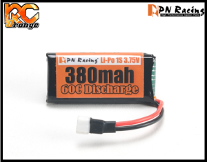 RC ORANGE PN RACING MINI Z 700380 PN Racing LiPo 1S 3.75V 380mah 60C Battery