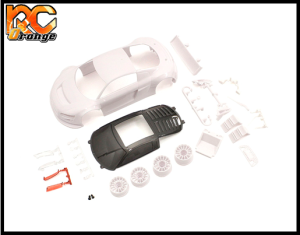 KYOSHO MZN195 Carrosserie Mini Z blanche a peindre avec jantes 2WD W MM 98mm Audi R8 LMS Night R