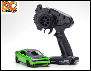RC ORANGE KYOSHO MINI Z AWD 32621MG MA 020 W 98 Radio KT 531P et Chassis MR03 Challenger Green SRT Hellcat Redeye
