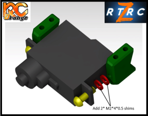 RC ORANGE RTRC – RT097 – Servo dorigine et palonnier aluminium RTA 1 28 mini z 3
