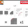 RC ORANGE KYOSHO CIRCUIT RCP 87052 05 Mini Z Grand Prix Circuit Kit virage externe 50cmx50cm