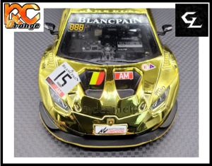 RC ORANGE GL RACING GL LBO GT3 006 W.MM .98 Lamborghini GT3 Body 006 GOLD Limited Edition 1