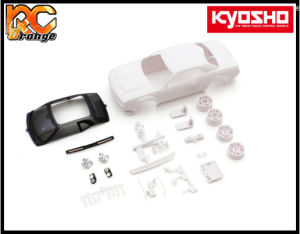 RC ORANGE KYOSHO MZN203 Carrosserie blanche a peindre avec jantes 4WD LL.98mm Carrosserie Dodge Challenger SRT Mini Z A peindre