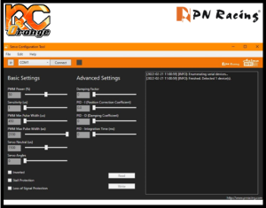 RC ORANGE PN RACING 500380U USB Programmateur pour Micro Servo Anima HSTG Digital 1