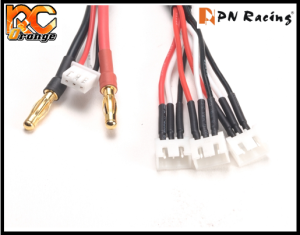 RC ORANGE PN RACING 700260 PN RACING 700260 CABLE Cordon de charge pour batterie lipo 2s x3 Mini Z 1 28 prise Banane 1