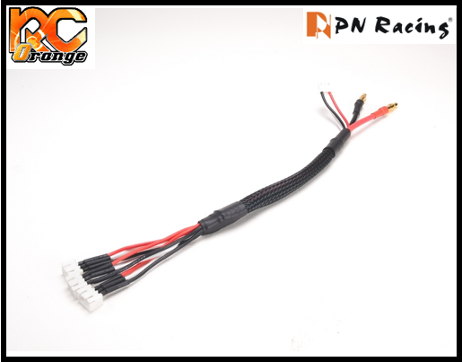 PN RACING - 700260 - CABLE - Cordon de charge pour batterie lipo 2s x3  Mini-Z 1/28 (prise Banane)