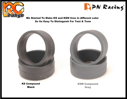 RC ORANGE PN RACING KSM530 Pneu avant gomme 8.5mm low profil KS M Compound Super Soft pour RCP Track 1 paire 1