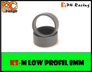 RC ORANGE PN RACING KSM530 Pneu avant gomme 8.5mm low profil KS M Compound Super Soft pour RCP Track 1 paire