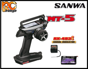RC ORANGE SANWA MT5 MT5BAT Combo Radio MT5 recepteur RX 493i Batterie 3200mAh inclus 1