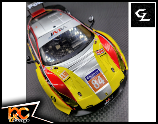 GL RACING GL RACING GL 488 GT3 010 W.MM .98 GL 488 GT3 body 010 jaune rouge n°84 Limited Edition