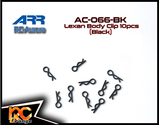 RC AURORA - AC-066-S - 10 clips de carrosserie silver