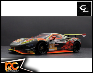 RC ORANGE GL RACING GL 488 GT3 007 W.MM .98 GL 488 GT3 body 007 n°61 Limited Edition