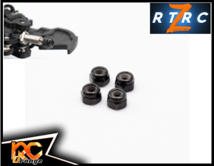 RC ORANGE RTRC – RT106 – Option RTA Kit ecrous de roue noirs 4mm 4pcs1