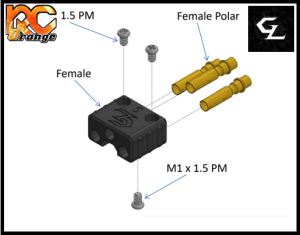 RC ORANGE GL RACING GL CR 20 F Connecteur haut de gamme 3 branches Femelle