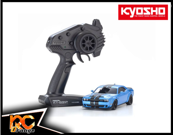 RC ORANGE KYOSHO MINI Z AWD 32621BL MA 020 W 98 Drift Radio KT 531P et Chassis MA020 Challenger SRT Hellcat Redeye B5 Blue