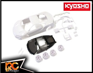 RC ORANGE KYOSHO MZN186 Carrosserie blanche a peindre avec jantes 2WD W.MM .98mm Honda NSX