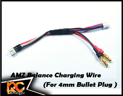 RC ORANGE ATOMIC IC 091 CABLE Cordon de charge pour batterie lipo 2s Mini Z 128 banane 4mm