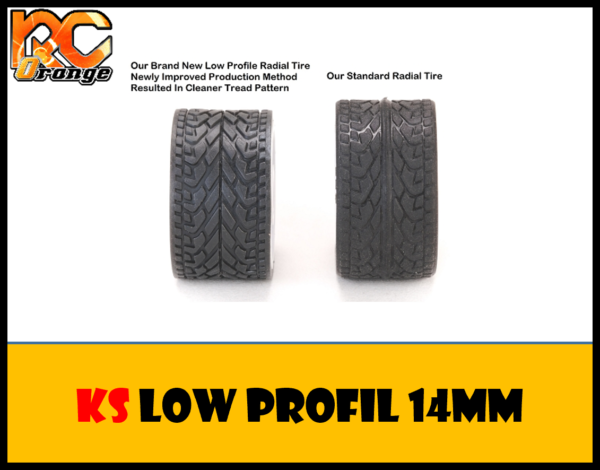 RC ORANGE Pneu arrière 14mm Low Profil