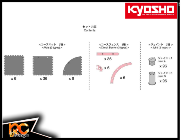 RC ORANGE KYOSHO Mini Z Grand Prix Circuit 87053B Kit L 50cmx50cm