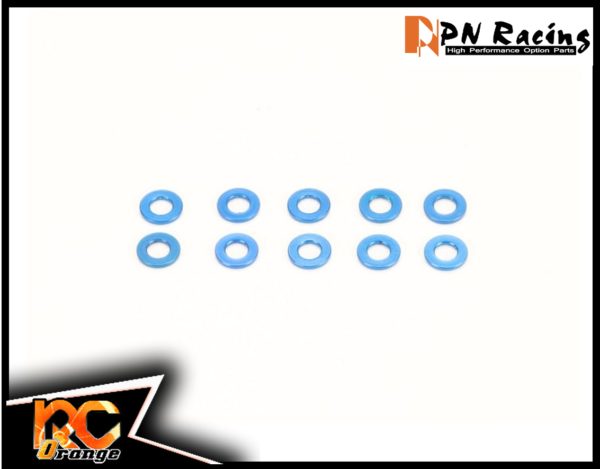 RC ORANGE PN RACING 700409B RONDELLE Cales M2 x 0,5 mm bleu 10 pièces