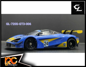 RC ORANGE GL RACING GL 720S GT3 006 W.MM.102 GL 720S GT3 body 006 n°24 Bleu et Jaune LIMITED EDITION