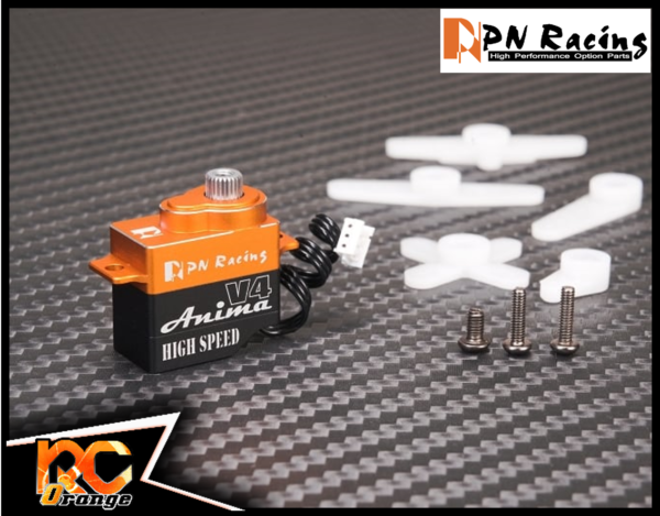 RC ORANGE PN RACING 500833 SERVO DIRECTION V4 Anima High Speed Titanium Gear Digital Micro Servo