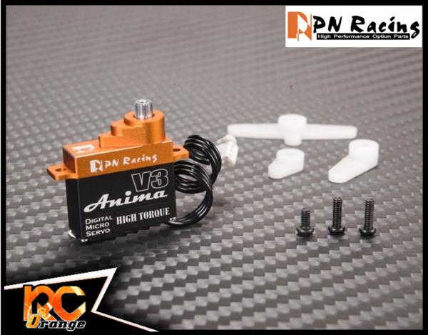 RC ORANGE PN RACING 500834 SERVO DIRECTION V3 Anima High Torque Titanium Gear Digital Micro Servo