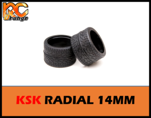 PN RACING KS4830 Pneu arrière 14mm en gomme 30° KSK Compound Radial Pour RCP Track (1 Paire) corect