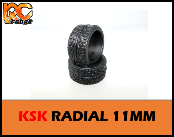 PN RACING PN RACING KS2830 Pneu arrière 11mm en gomme 30° KSK Compound Radial Pour RCP Track (1 Paire) corect