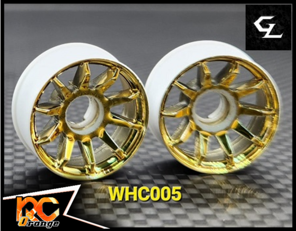 RC ORANGE GL RACING WHC005 G Jante avant R10 2WD 1 paire dorée