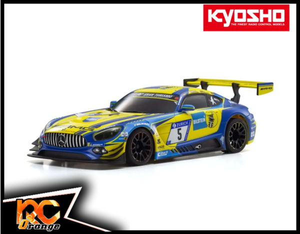 RC ORANGE KYOSHO MZP247BLY Autoscale W.MM.98 Mercedes AMG GT3 Blue Yellow