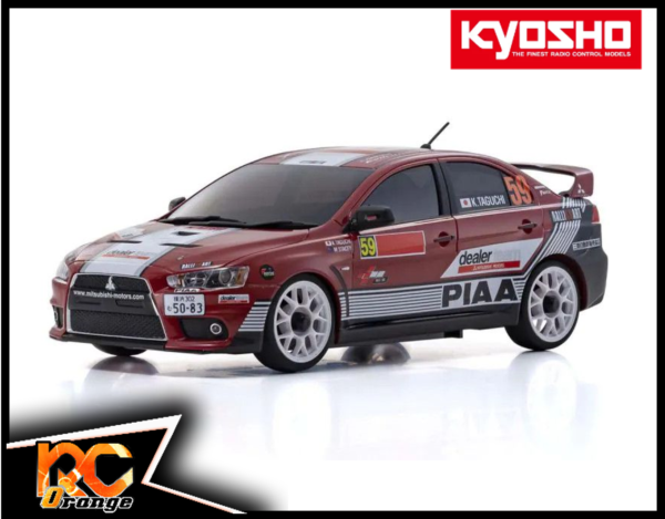 RC ORANGE KYOSHO MZP462M Autoscale MA020N.94 MITSUBISHI LANCER EVOLUTION X ÉQUIPE DE CONCESSIONNAIRES MITSUBISHI MOTORS PWRC2008v