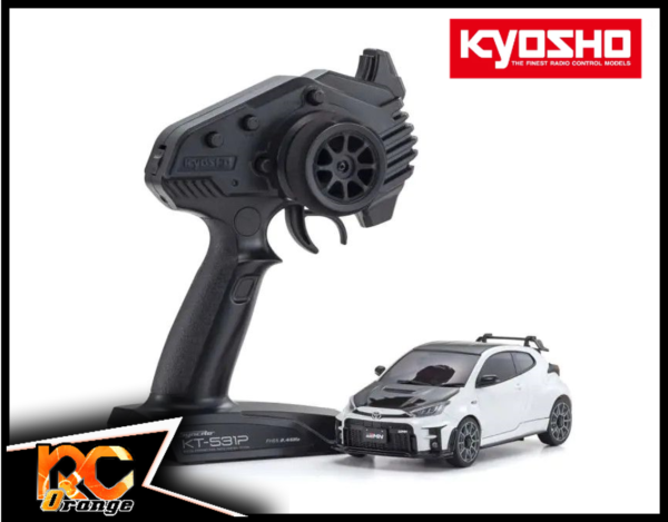 RC ORANGE KYOSHO MINI Z AWD 32640PW MA 020 Drift Radio KT 531P et Chassis MA020 Toyota GRMN YARIS GROUPE CIRCUIT Blanc Perle 2