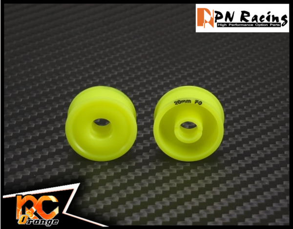 RC ORANGE PN RACING MR2089F Jante avant 8.5mm Formula en delrin 20 mm à bord extérieur relevé Jaune Fluo 3