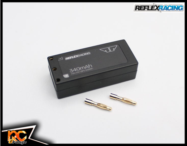 RC ORANGE REFLEX RACING RRE012 Batterie Lipo 340MAH 7.6V LIHV Hardcase Pack